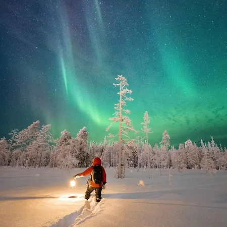 Vakantiehuis Kelo 24, Kahden Makuuhuoneen Kelomoekki Syoetteellae, Valaistun Ladun Vieressae Pudasjarvi